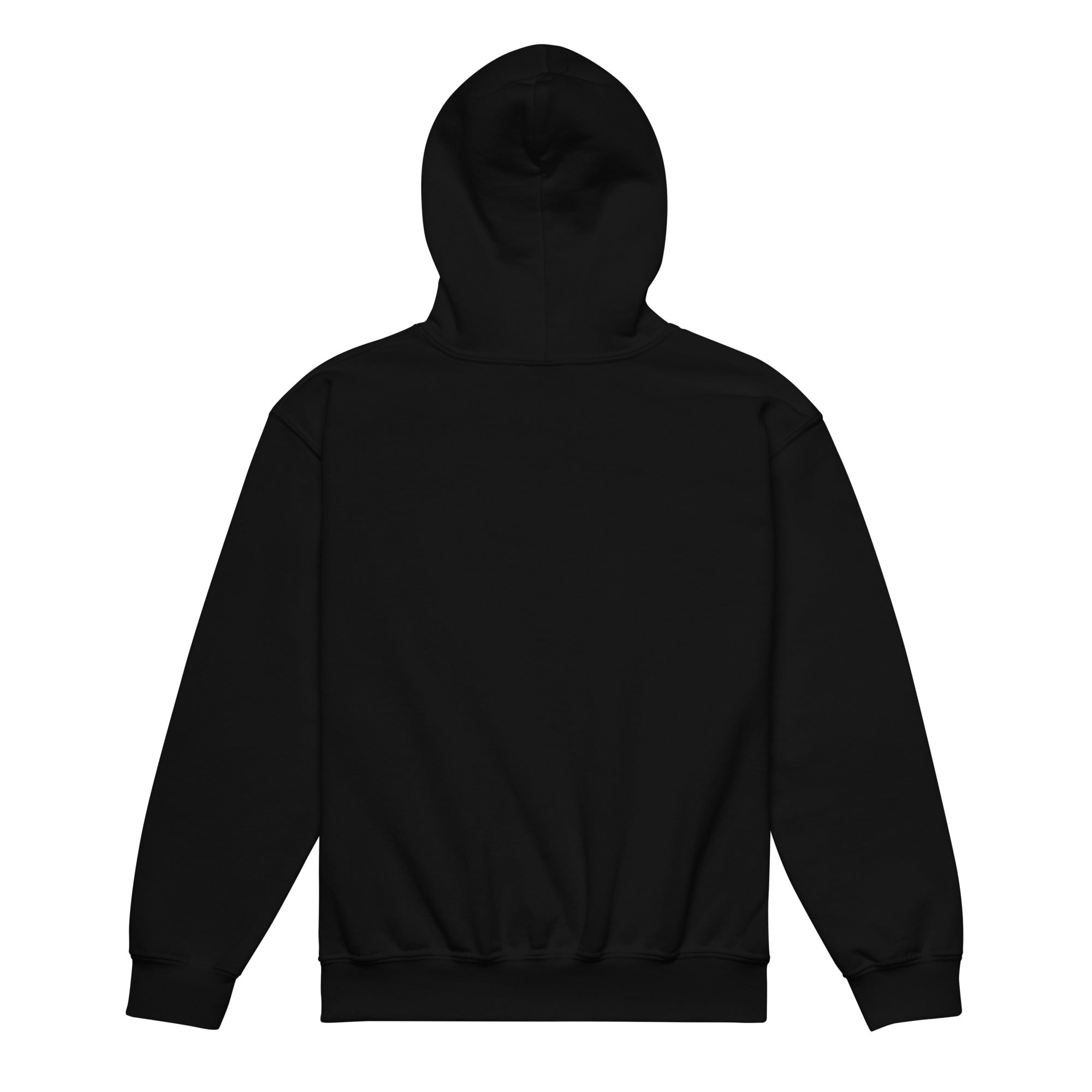 Back view of LHA Youth Girls Hoodie, plain design with no graphics.