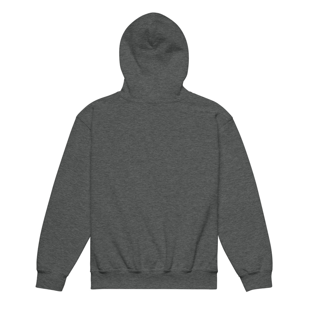 Back view of LHA Youth Hoodie, plain design with no graphics.