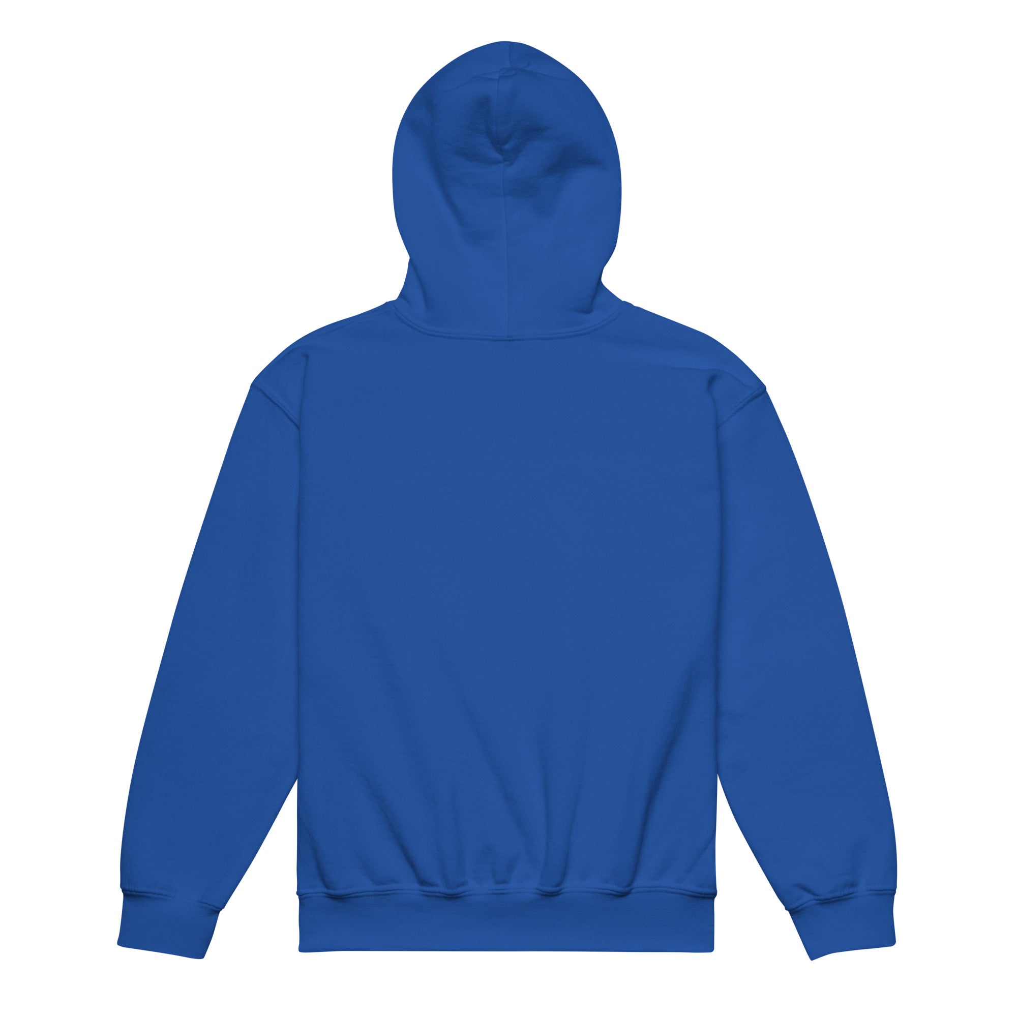 Back view of LHA Youth Hoodie, plain design with no graphics.