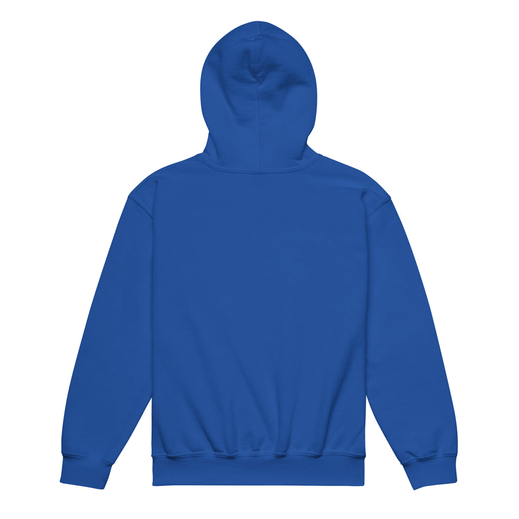 Back view of LHA Youth Girls Hoodie, plain design with no graphics.